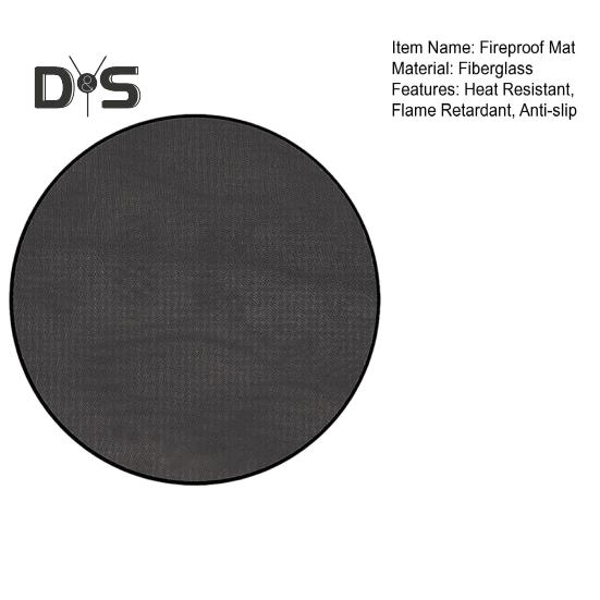 Outdoor Fireproof Mat Heat-Resistant Flame Retardant Anti-slip Deck Patio Grass Lawn Camping Stove BBQ Grill Firepit Silicone Rug Fireplace Hearth