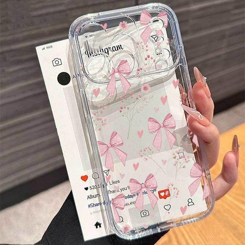 Pink Bowknot Love Heart Case For infinix Note 30 40 50S Hot 60 50 Pro 40i 30i Smart 8 Pro 10PLUS GT30 TECNO SPARK 20 20C Cover