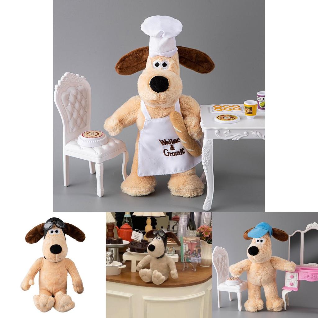 Soft Wallace And Gromit Pilot Chef Stuffed Plush Doll For Room Decoration