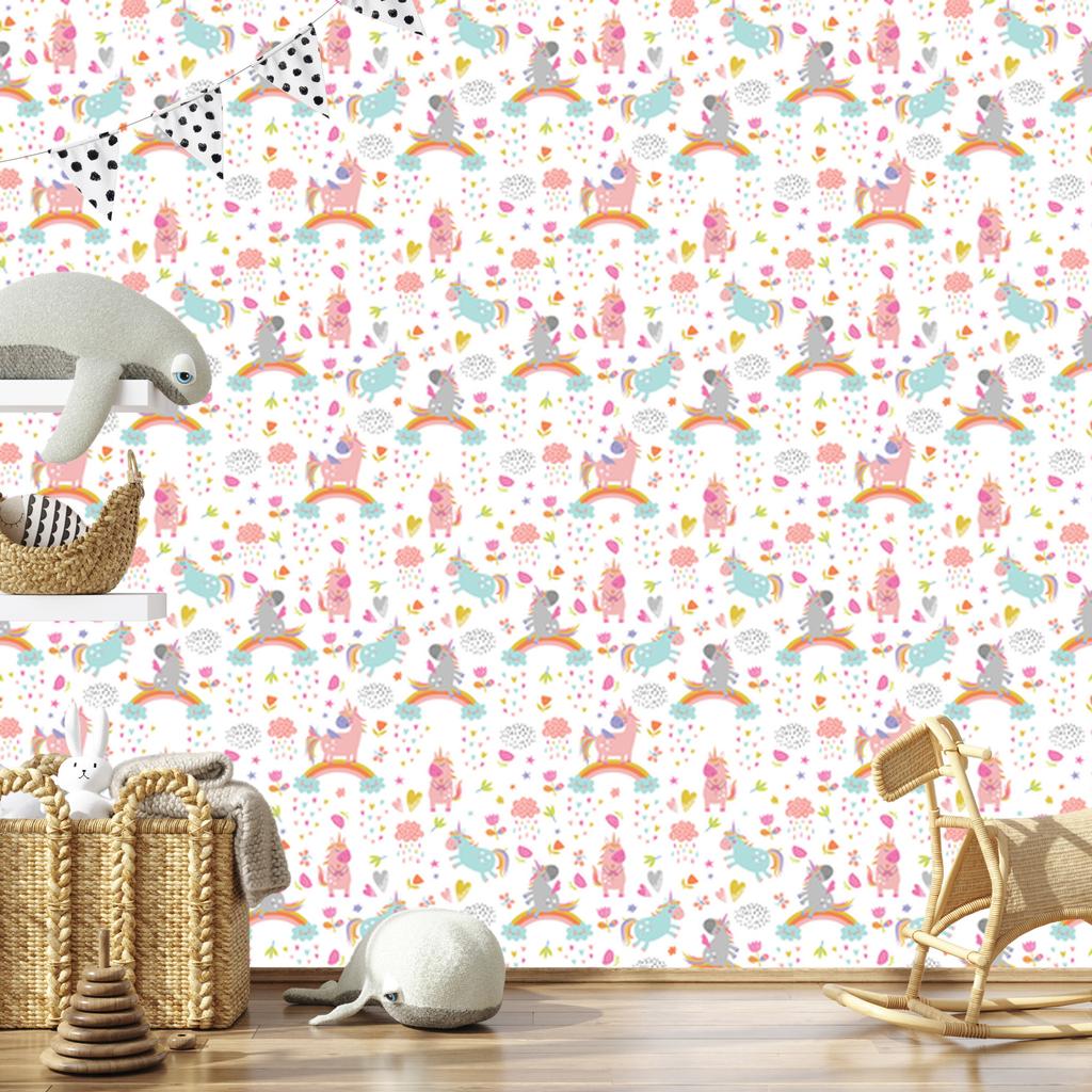 Magical Unicorns Wallpaper for Living Room and Bedroom 50x1000
