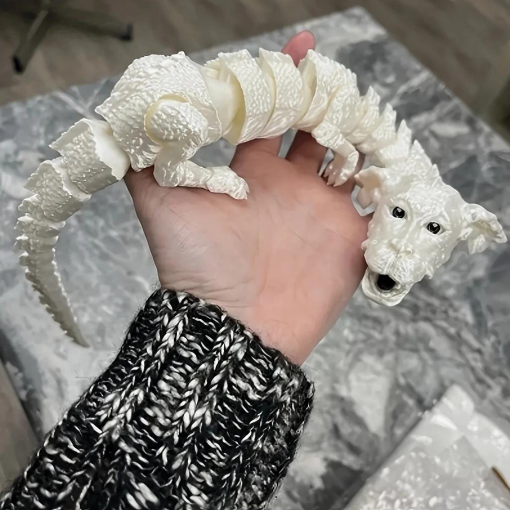 3D Printed Lucky Dragon Figurine Opening Mouth Perfect for Living Room Bedroom Decor Unique Holiday Gift Idea Tabletop Ornament