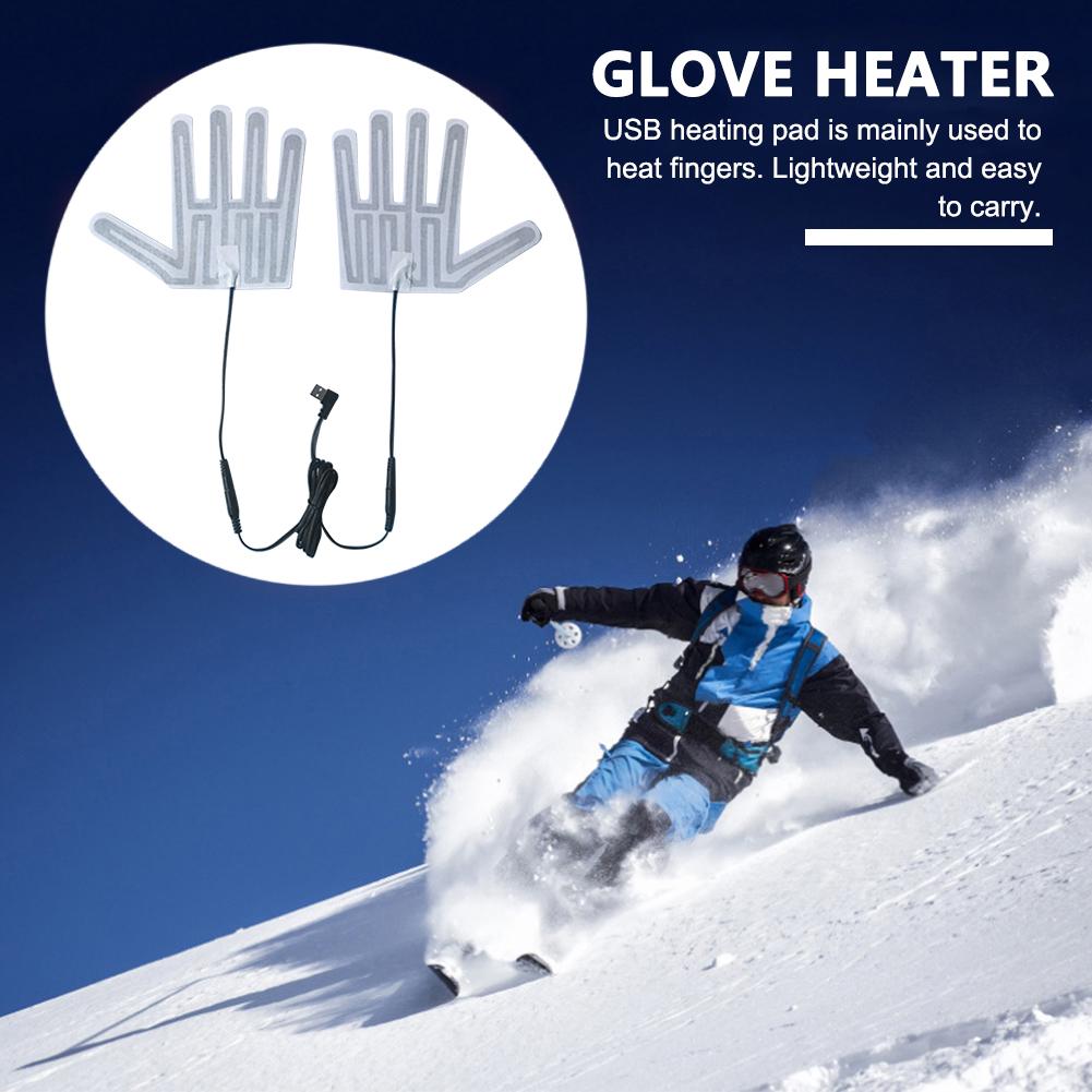 USB Heated Gloves Pad Winter Warm Five-Finger Gloves Heating Pad Winter Warm Electric Heating Film Mitten Heating Sheet