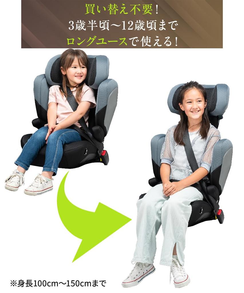 Nebio Junior Seat ISOFIX R129 Compliant Grande Pit i-Size Height 100cm-150cm Ages 3 and a Half To 12 Years Child Seat Kids GrandePit Nebio
