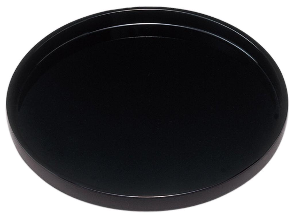 Nakanishi Kogei Round Tray, Black, Plain, 30cm, 3199003