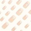 24Pcs/set Chic French Tip Press-On Nails Kit - Glossy Aurora White & Pink,  Medium Length French Tip False Nails Set