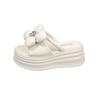 Fashion 8CM High Heels Slippers Women 2025 Summer New Thick-Soled Ladies High Platform Flower Beach Sandals Flip Flops Shoes