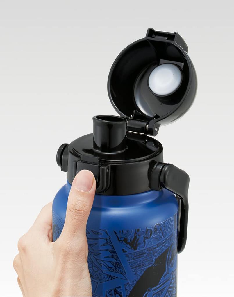 Skater 1000ml Stainless Steel Direct Drinking Bottle with Handle, Spider-Man Design, STD10H-A