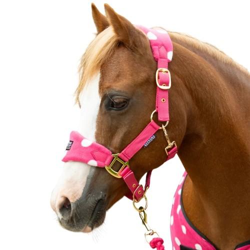 Supreme Products Dotty Fleece Horse Head Collar & Lead Rope