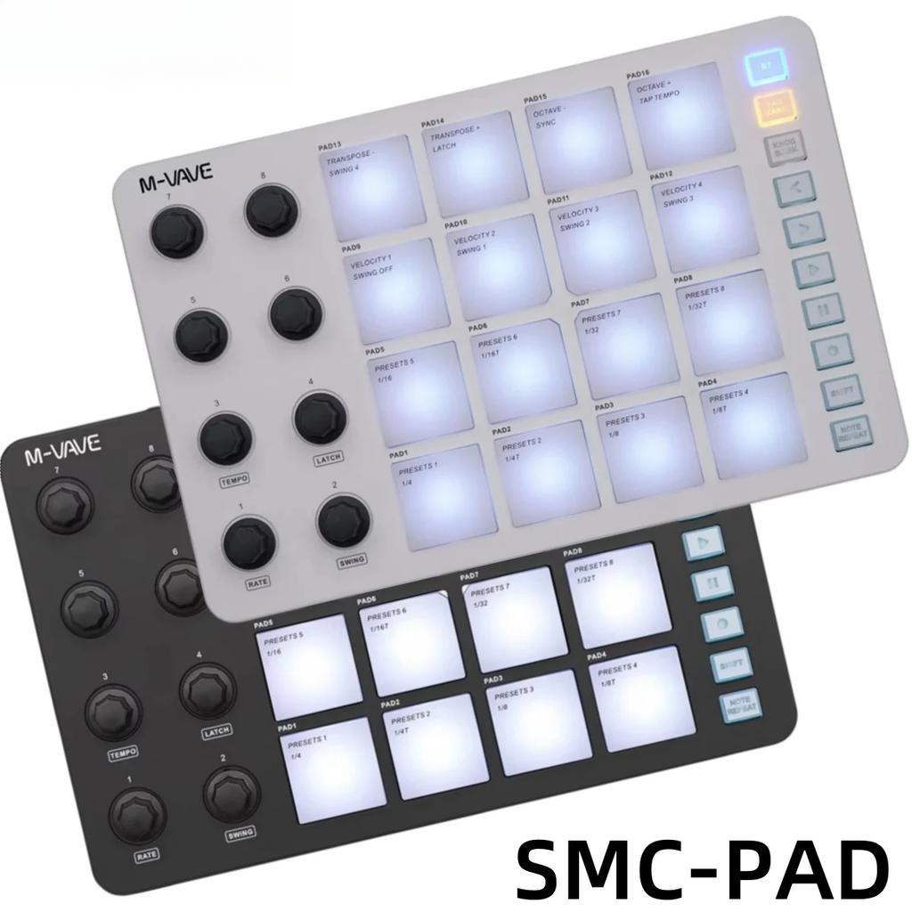 SMC-PAD Wireless MIDI Controller Suitable Percussion Keyboard USB-C Interface Portable Design Small MIDI Pad