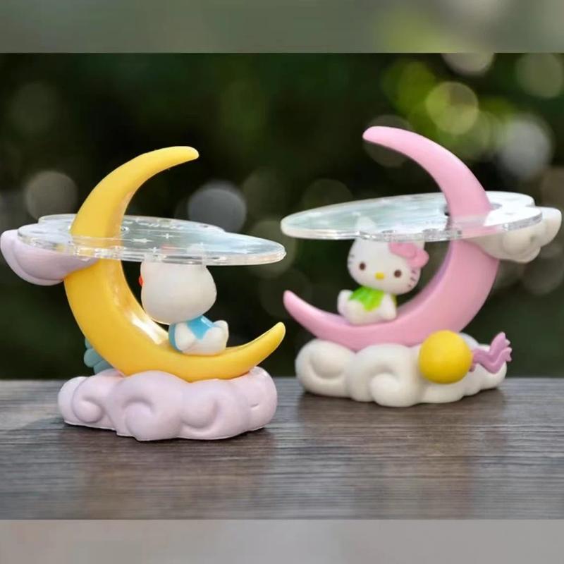 New Blind Box 8 Assembled Dolls Moon Forest Cat Skating Cute Duck Bathtub Scene Holiday Surprise Birthday Gifts For Girls