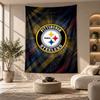 Dekoracyjny gobelin, Sztuka ścienna z nadrukiem Pittsburgh Steelers, Lekka ozdoba ścienna do tła sypialni