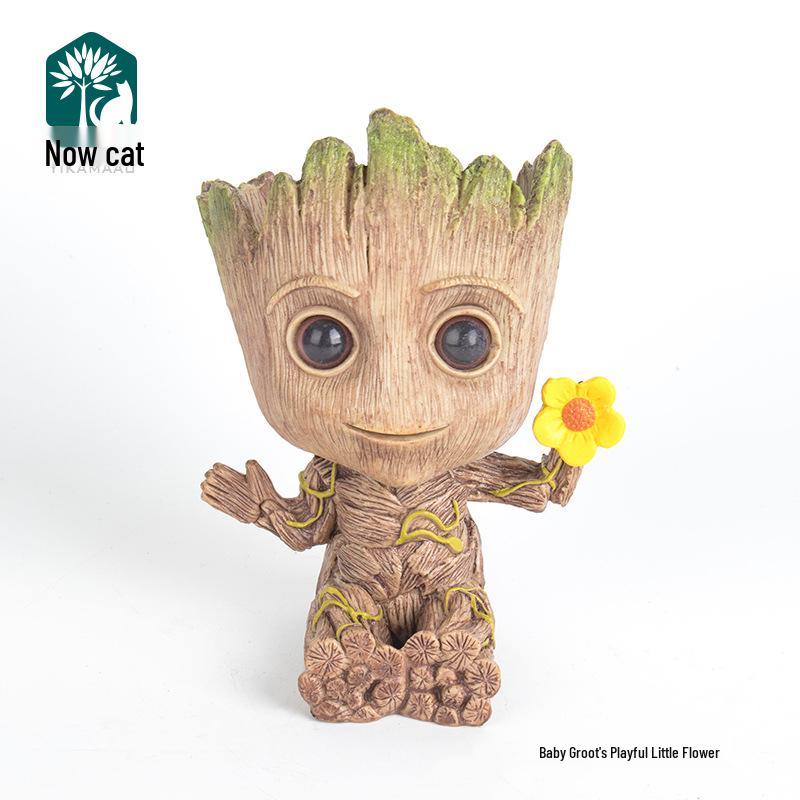 Guardians of the Galaxy Groot Bonsai Brazil Wood Flower Pot - Anime Indoor Green Plant Ornament