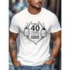 European Sizes IT TOOK ME 40 YEARS Men's Graphic Short Sleeve T-Shirt - Bold "40 Years" Text & Thumbs-Up Design