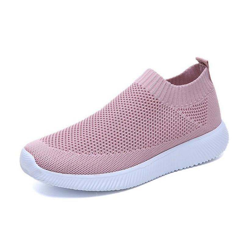

Women s shoes large size foot cover mesh lazy shoes flat bottom low top light breathable casual sports shoes 43 розовый