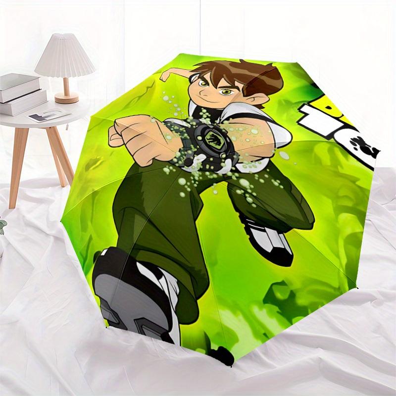1pz Ombrello Ben 10 Apertura/Chiusura Automatica - Ombrello da Viaggio Compatto, Struttura Robusta a 8 Stecche, Regalo Ideale 0828118