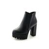 Women's Fleece-Lined Chunky Heel Platform Winter Shoes