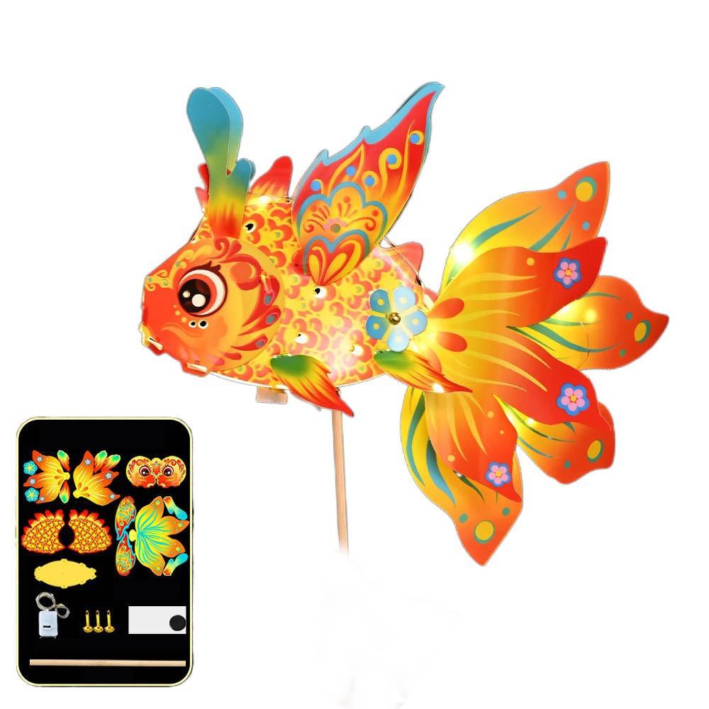 With Led Light Handheld Fish Lantern Chinese  Glowing Handheld  Lantern  Spring Festival