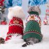 Pet Christmas Clothes In Red and Green Gingerbread Man Reindeer Sweater for Small Dogs and Cats, Winter Warmth