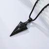 Retro Viking Rune Spear Arrow Crow Pendant Nordic Totem Raven Stainless Steel Necklace