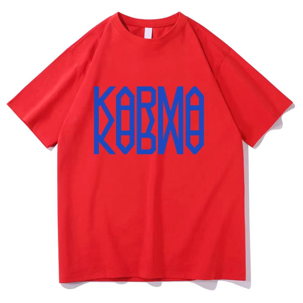 Album KARMA Tshirts 2026 New Song Ceremony Fashion Unisex/Women Clothing Unisex Cotton Short Sleeve Tops Graphic TShirt for Lover
