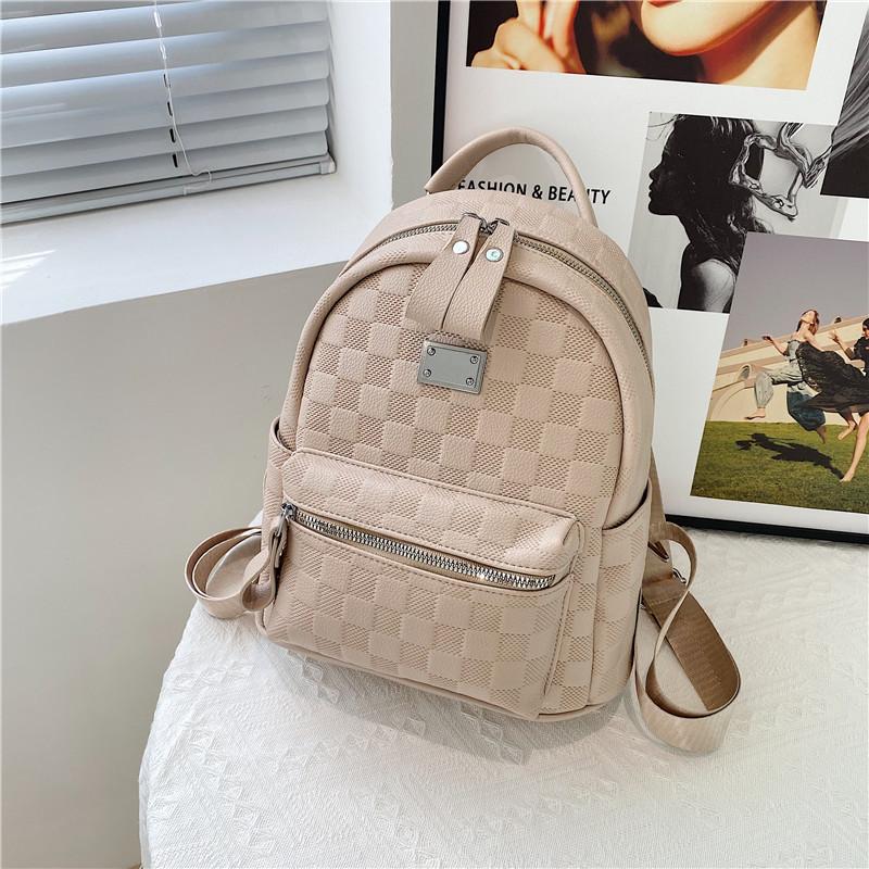 Schultasche Mode Neuer Rucksack Klassisches Karomuster Rucksack Damen Outdoor Reise Tasche College Student Schultasche Trend