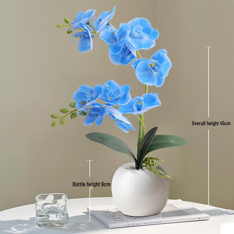 Sztuczna Phalaenopsis Sztuka Florystyczna Roślina w Doniczce: Dekoracyjna Plastikowa Kwiat do Salonu lub Stołu Jadalnego