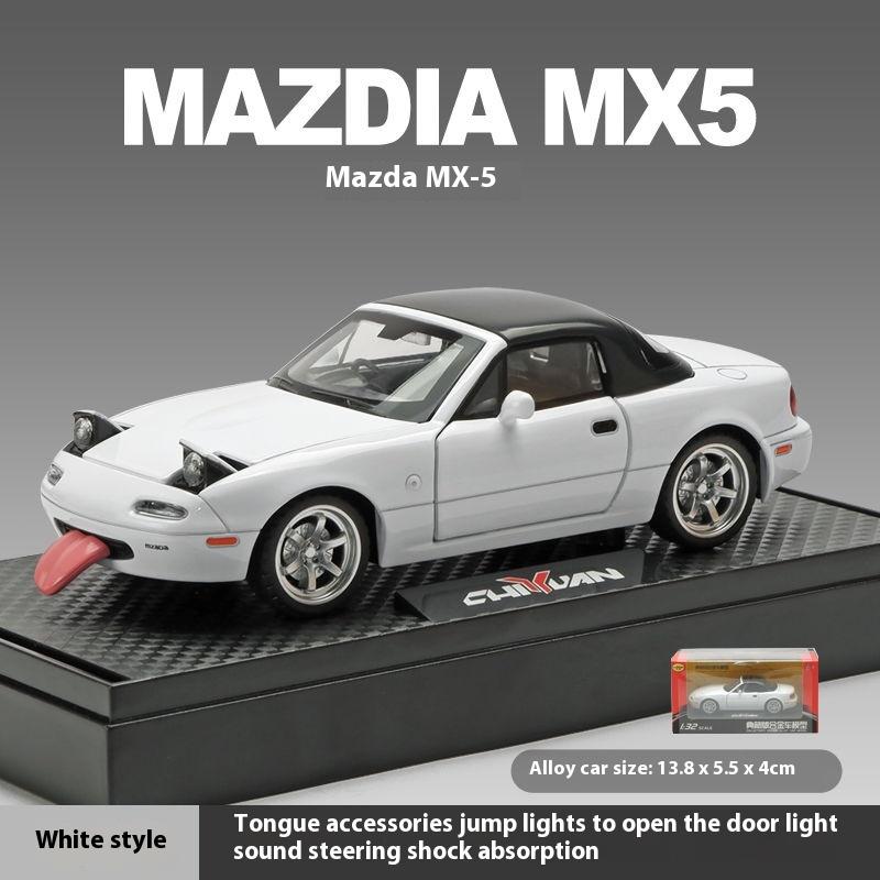 1:32 MAZDA MX-5 Alloy Diecast Racing Car Model Simulation Sound Light Children's Educational Toys Birthday Present For Boys