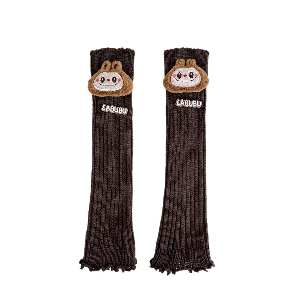 Autumn & Winter Cartoon Knit Leg Warmers: Cute Mid-Calf Ruffle Socks for Kids