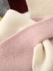 Women Pure Cashmere 2-color Combination Knit Bowknot Small Scarf Neckerchief Neck Warmer Ring Collar Female Boutique Small Accs