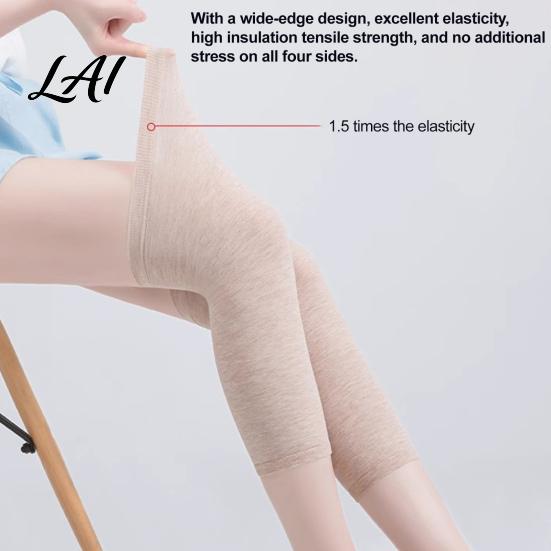 Extended Knee Warmers Soft for Cold Protection Breathable Cotton Leg Sleeves Anti Pads Slip Warmers Elastic Thermal Autumn Winter Unisex Sleeves
