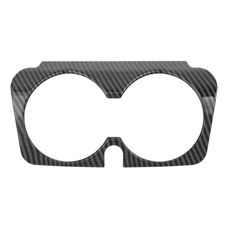 ABS For Mercedes Benz C E GLC Class W205 W213 X253 Car Carbon Fiber Texture Gear Shift Panel Water Cup Holder Frame Trim Cover
