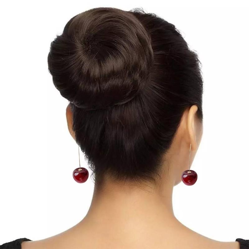 Elegant Cherry Fruit Earrings Long Hanging Fashion Statement Earrings Fashion Cherry Jewelry Perfect for Stylish Outfits