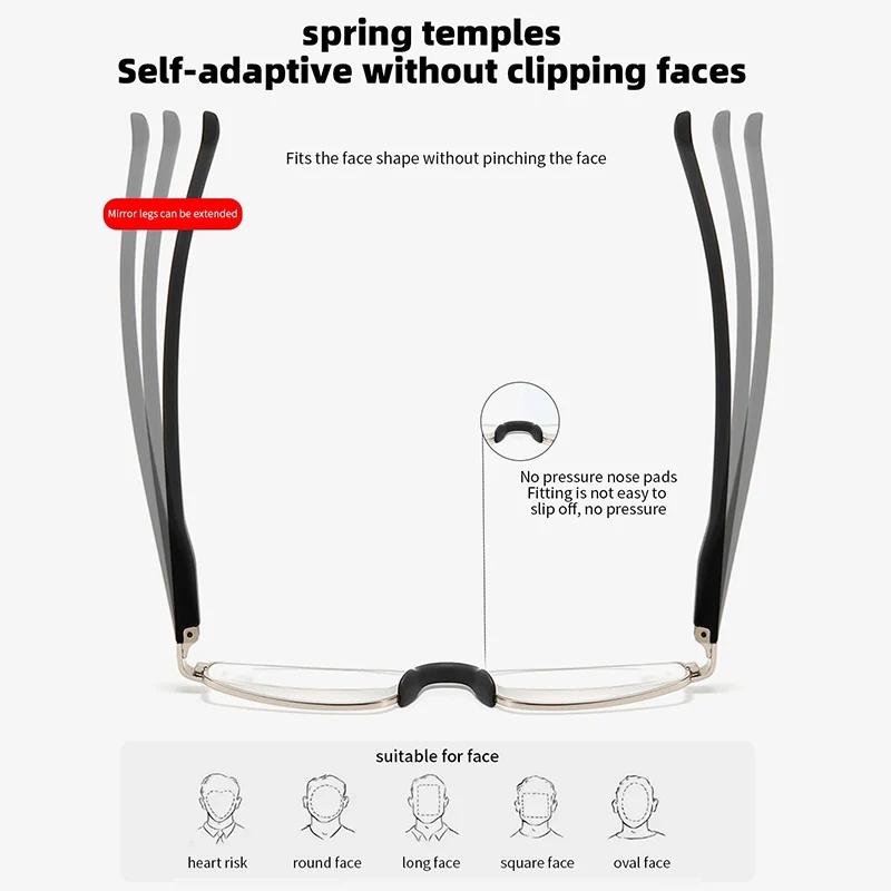 Vintage Narrow Reading Glasses for Men Women Classic Frame Eye Protection Presbyopia Eyewear Office Readers