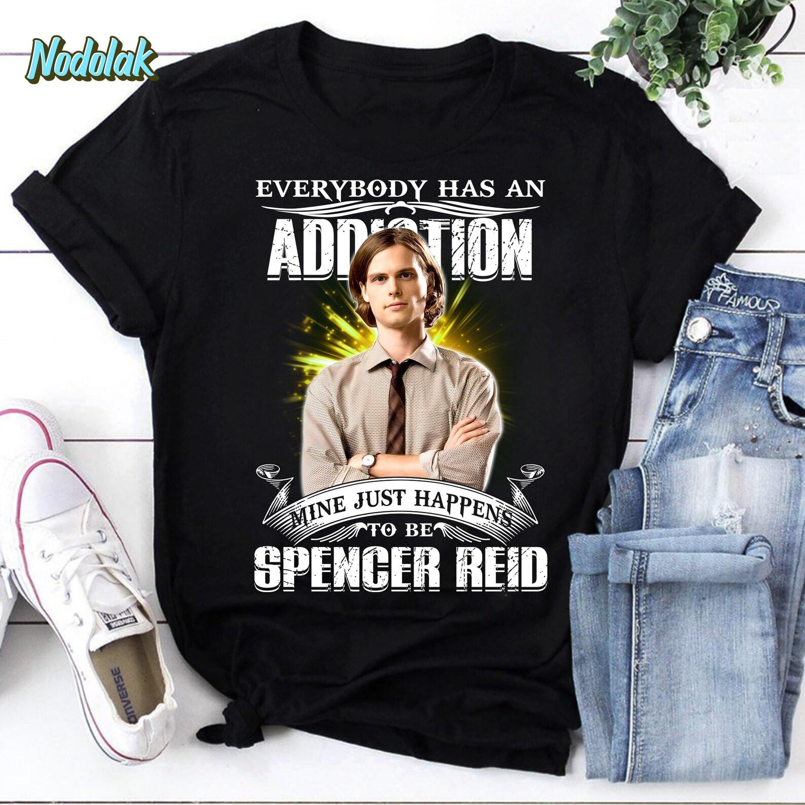 Everybody Has An Addiction Mine Just Happens To Be Spencer Reid Vintage T-Shirt, Criminal Minds Movies Shirt, Spencer Reid Shirt XL
