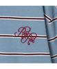 ROIROI Striped Long Sleeve Polo Shirt - Blue