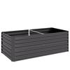 Raised Beds for Garden, Galvanised Steel Outdoor Planters with Multi-reinforced Rods, 180 X 90 X 59 Cm, Dark Grey