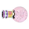 Manual Shift Knob Gear Stick Shifter Pink Crystal Bubble with 3 Threaded Adapters Universal