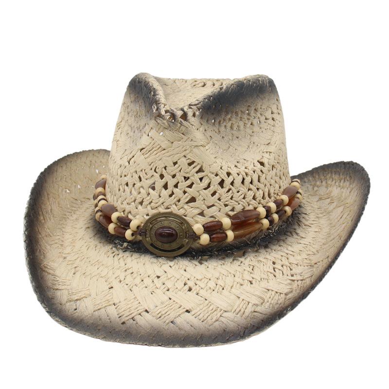 Men And Women Western Cowboy Straw Hat Outdoor Travel Beach Sun Hat Sun Hat