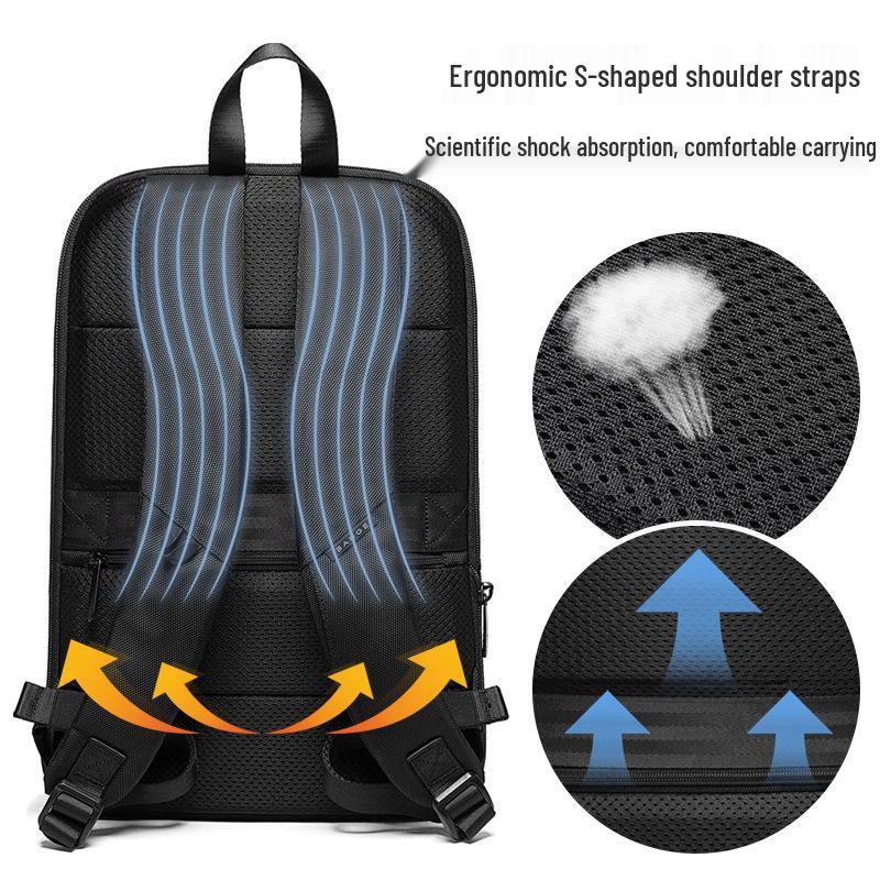 Bange Men's 17-Inch Korean Style Expandable Laptop Backpack, Lightweight Oxford Cloth