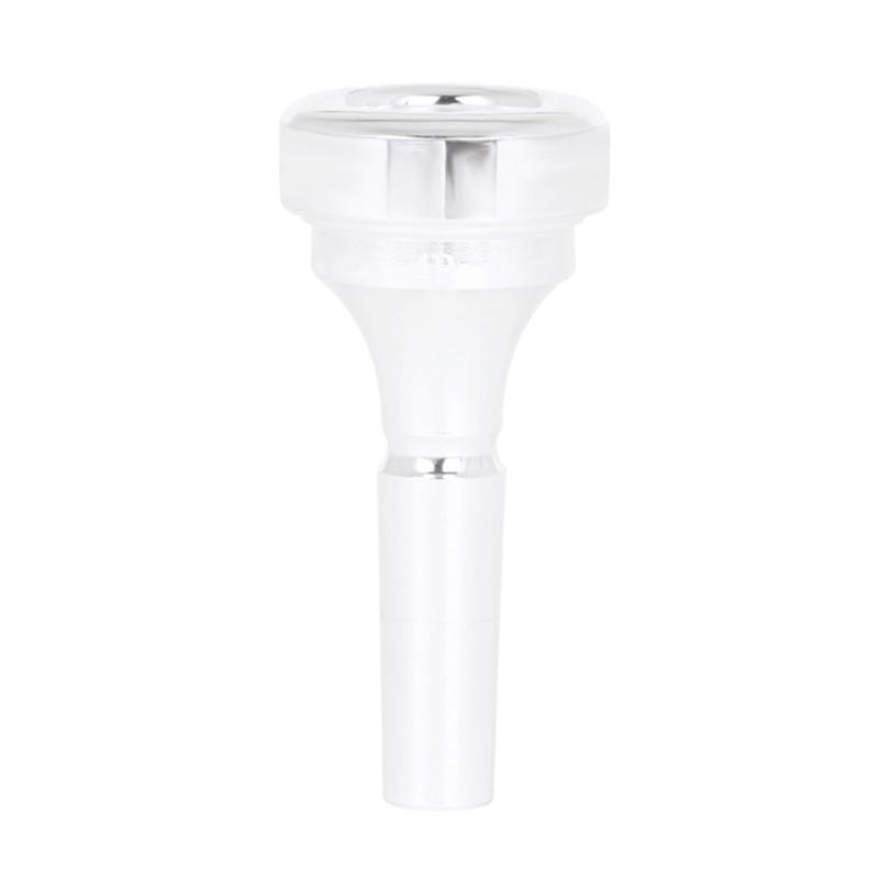 Bb Cornet Mouthpiece Brass Texture Silver Plated 4B Designs for Professional Music Instrument for Replacing and Repair