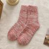 Flauschige Socken für Damen Gemütliche Dicke Flauschige Kniestrümpfe Winter Fleecegefütterte Stiefelsocken Thermische Retro Mid-Calf Warme Socken