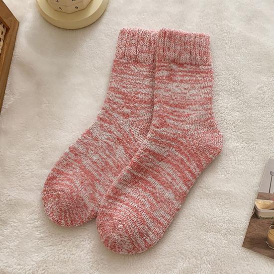 Flauschige Socken für Damen Gemütliche Dicke Flauschige Kniestrümpfe Winter Fleecegefütterte Stiefelsocken Thermische Retro Mid-Calf Warme Socken