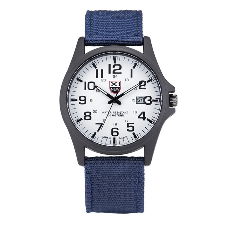 XINEW Cheap Watches Men's Nylon Calendar Army Quartz Watch
