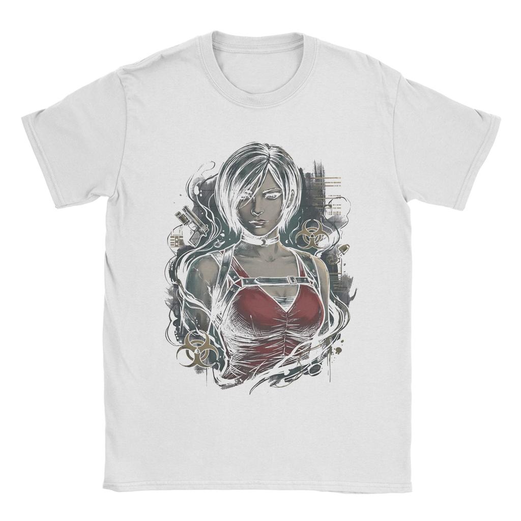 Streetwear Ada Wong Grunge Horror Tshirts Unisex Oneck Short Sleeve Top Tee Cotton Summer Top Tee