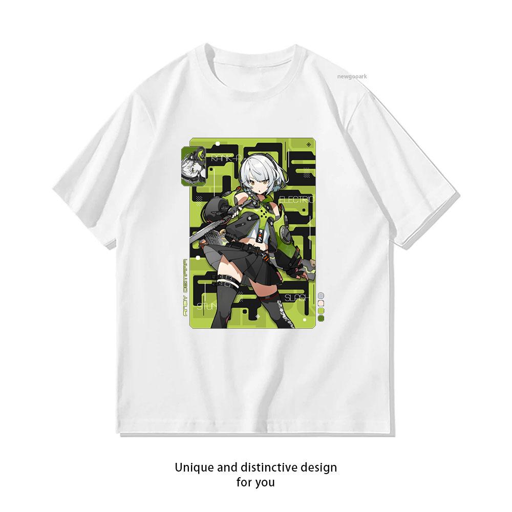 Zenless Zone Zero Arpg Anby Demara Tshirt Woman Man Summer Cotton Printed T Shirts Player Gamers Casual Shortsleeved Shirt
