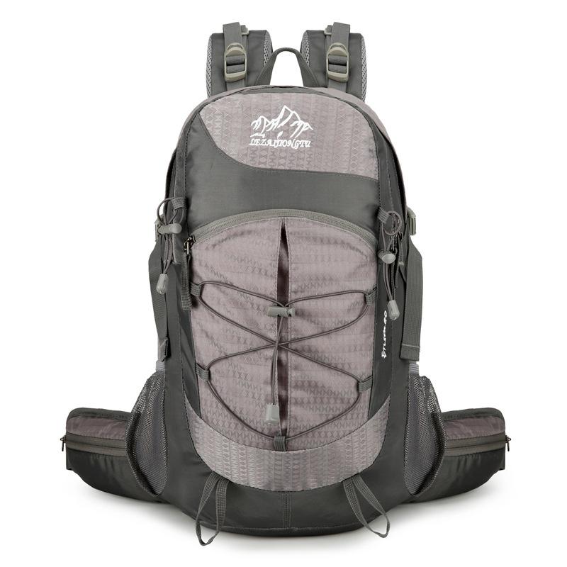 

Mountaineering bag, lightweight for riding, new suspension and disassembly nylon backpack, large-capacity hiking outdoor backpack. 36-55L серый