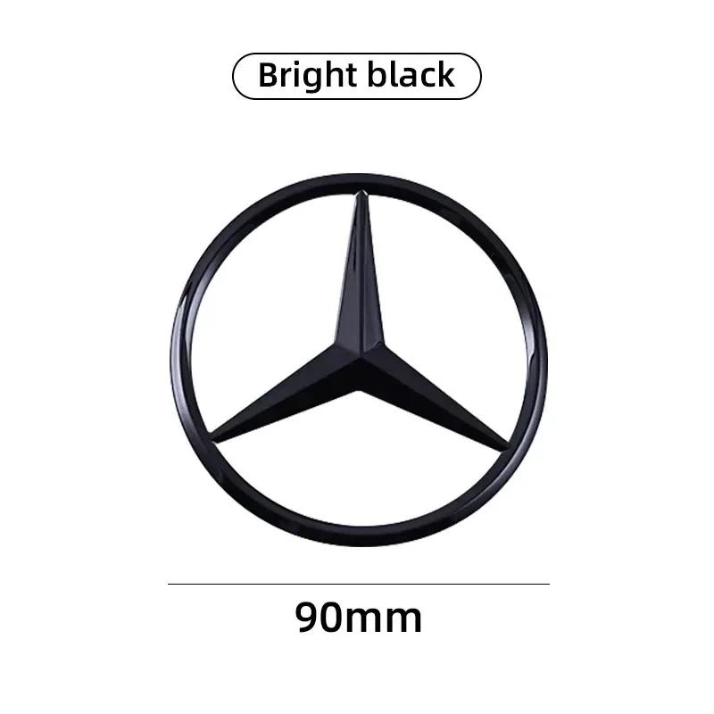 

1Pcs 90mm ABS Star Logo Car Trunk Emblem Badge Accessories For Mercedes Benz C E S Class W204 W205 W212 W213 W211 W220 W222 W221 90mm