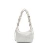 New Champion Fabric Shoulder Bag Unisex Black/Milk White/Medium Blue Denim U5AACPU32
