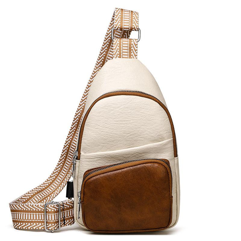 Women's New Shoulder Bag Fashion Sports Small Backpack Retro Multi-functional Travel Portable Breast Bag