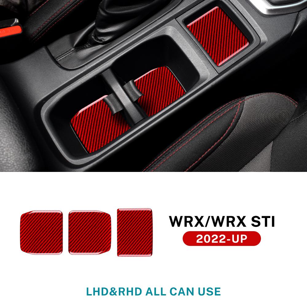 Real Soft Carbon Fiber Sticker For Subaru WRX/WRX STI 2025 2025 2025 Car RHD LHD Center Console Water Cup Interior Accessories